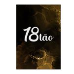 Kit Casado Veste Fácil Trio de Capas Cilindros + Painel Redondo + Painel Retangular Tema O famoso 18tão Dourado