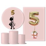 Trio Capas + Painéis Casado Veste Fácil 5 Anos Balões