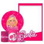 Kit Casado Veste Fácil Trio de Capas Cilindros + Painel Redondo + Painel Retangular Tema Barbie 3