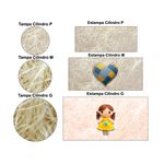 Trio Capas Cilindros + Painel Veste Fácil Boneca De Pano