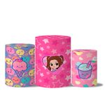 Trio de Capas de Cilindros Veste Fácil C/ Elástico Tema Cacau Haxkar 5