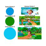 Trio Capas Cilindros + Painel Veste Fácil Dora Aventureira 2