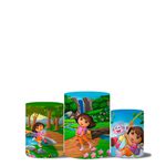 Trio Capas Cilindros Veste Fácil Dora Aventureira 2