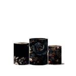 Trio Capas Cilindros Veste Fácil Floral Dark