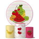 Trio Capas Cilindros + Painel Veste Fácil Frutinhas Cute 2