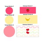 Trio Capas Cilindros + Painel Veste Fácil Frutinhas Cute 2