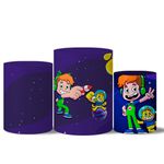Trio Capas Cilindros Gato Galactico Veste Fácil C/ Elástico