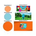 Trio Capas Cilindros + Painel Tema Turma dos Problemas Veste Fácil