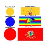 Trio Capas Cilindros Tema Carnaval Bloquinho