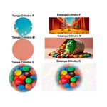 Trio Capas Cilindros + Painel Tema M&M's