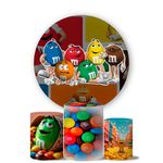 Trio Capas Cilindros + Painel Tema M&M's