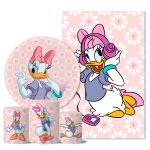 Kit Casado Veste Fácil Trio de Capas Cilindros + Painel Redondo + Painel Retangular Tema Margarida