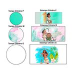 Trio Capas Cilindros Tema Moana Aquarela