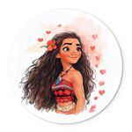 Painel Temático Moana Aquarela Veste Fácil C/ Elástico