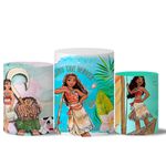 Trio Capas Cilindros Tema Moana Aquarela