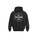 Blusa Moletom Uniformes Com Seu Logotipo Preto