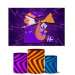 Trio de Capas Cilindros Veste Fácil + Painel Retangular Horizontal Tema Abracadabra