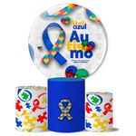 Trio de Capas Cilindros + Painel Veste Fácil Tema Abril Azul