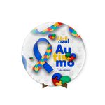 Painel Redondo 50x50 Veste Fácil C/ Elástico Tema Abril Azul