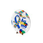 Painel Redondo 50x50 Veste Fácil C/ Elástico Tema Abril Azul