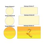 Trio de Capas Cilindros + Painel Veste Fácil Tema Agosto Dourado