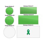 Trio de Capas Cilindros + Painel Veste Fácil Tema Agosto Verde Claro