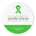 Painel Redondo Veste Fácil C/ Elástico 1,50x1,50 Tema Agosto Verde Claro