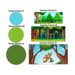 Trio de Capas de Cilindros Veste Fácil C/ Elástico Tema Bichinhos da Floresta