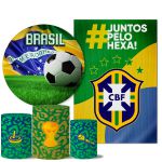 Kit Casado Veste Fácil Trio de Capas Cilindros + Painel Redondo + Painel Retangular Tema Brasil 4