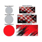 Trio de Capas de Cilindros Veste Fácil C/ Elástico Tema Carro de Corrida 2