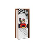 Capa De Porta Veste Fácil Decorativa Tema Carro de Corrida 2