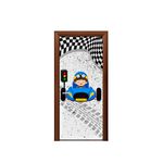 Capa De Porta Veste Fácil Decorativa Tema Carro de Corrida 3