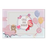 Trio de Capas Cilindros Veste Fácil + Painel Retangular Horizontal Tema Chá de Bebê Menina