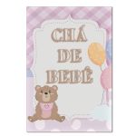 Kit Casado Veste Fácil Trio de Capas Cilindros + Painel Redondo + Painel Retangular Tema Chá de Bebê Menina