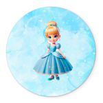 Painel Redondo Veste Fácil C/ Elástico Cinderela Cute 1