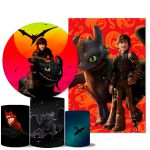 Trio Capas + Painéis Veste Fácil Casado Tema Como Treinar o Seu Dragão 2