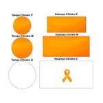 Trio de Capas Cilindros + Painel Veste Fácil Tema Dezembro Laranja