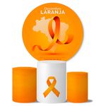 Trio de Capas Cilindros + Painel Veste Fácil Tema Dezembro Laranja