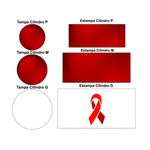 Trio de Capas Cilindros + Painel Veste Fácil Tema Dezembro Vermelho