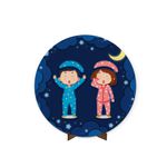 Painel Redondo 50x50 Veste Fácil C/ Elástico Tema Festa do Pijama