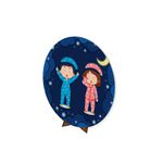 Painel Redondo 50x50 Veste Fácil C/ Elástico Tema Festa do Pijama