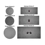 Trio de Capas Cilindros + Painel Veste Fácil Tema Fitness 2