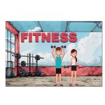 Painel Retangular Horizontal 2,20x1,50 Tema Fitness 2