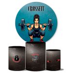 Trio de Capas Cilindros + Painel Veste Fácil Tema Fitness 3