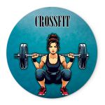 Painel Redondo Veste Fácil C/ Elástico 1,50x1,50 Tema Fitness 3