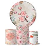 Trio de Capas Cilindros + Painel Veste Fácil Tema Floral 17