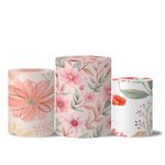 Trio de Capas Cilindros Veste Fácil + Painel Retangular Horizontal Tema Floral 17