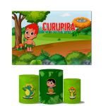 Trio de Capas Cilindros Veste Fácil + Painel Retangular Horizontal Tema Folclore 2