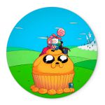 Painel Redondo Veste Fácil C/ Elástico 1,50x1,50 Tema Hora de Aventura 2