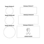 Trio de Capas de Cilindros Veste Fácil C/ Elástico Tema Janeiro Branco 2